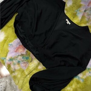 UO Black Long Sleeve Blouse
